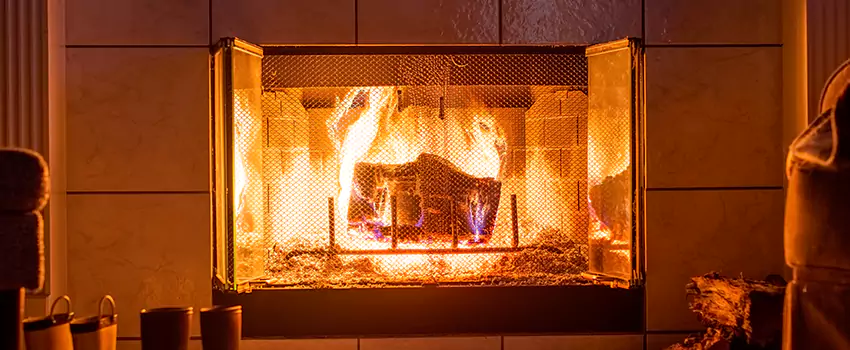 Mendota Hearth Landscape Fireplace Installation in Long Branch, New Jersey